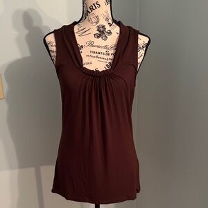 Women's Sleeveless Brown Top